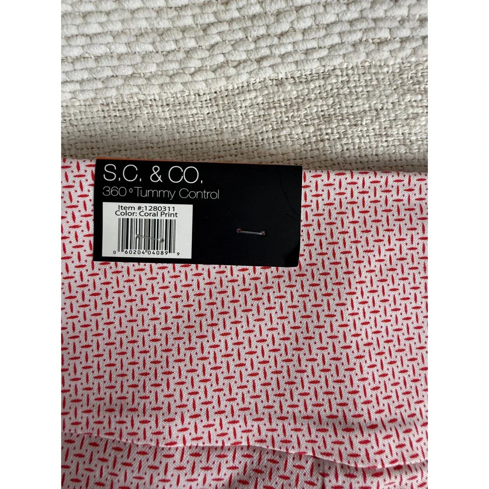 NWT SC & CO Coral Print 360 Tummy‎ Control Skort Activewear Golf Tennis Pockets